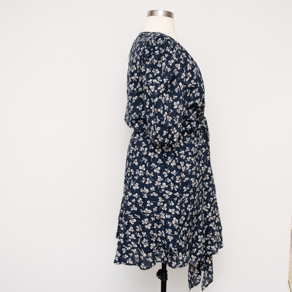 Lauren Ralph Lauren. 80s Puff Sleeve Floral Cotton Voile Dress. - Picture 4 of 13